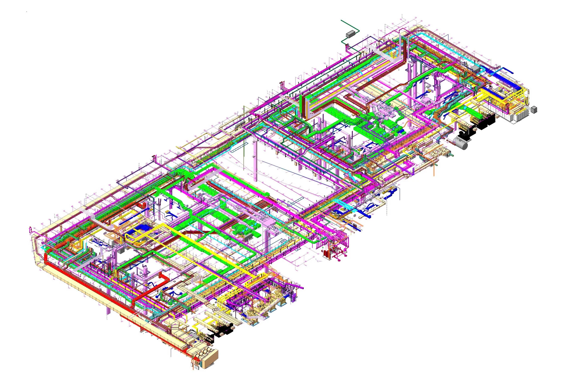 Mô hình combine MEPF tầng hầm dự án Grand Marina Saigon