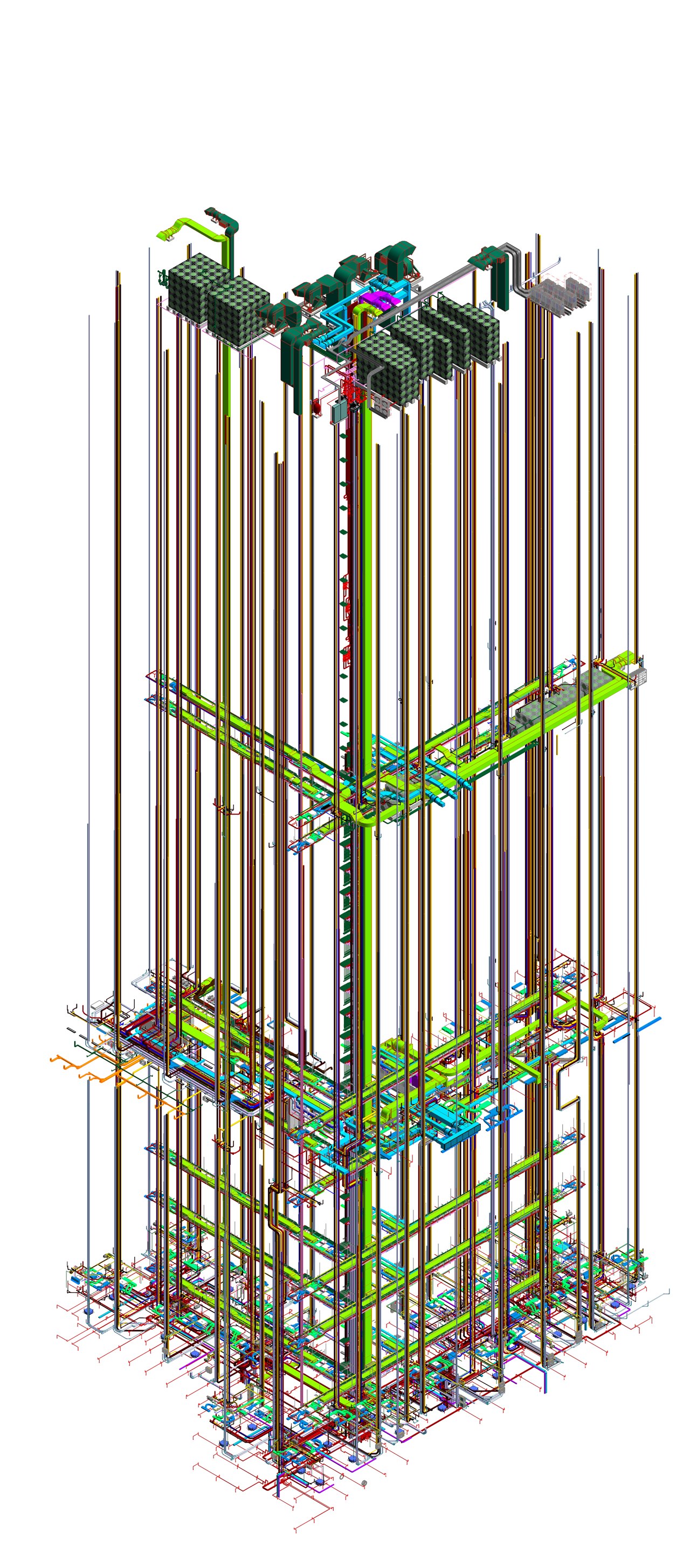 Mô hình combine MEP tháp A1 dự án LUMIÈRE Prime Hills